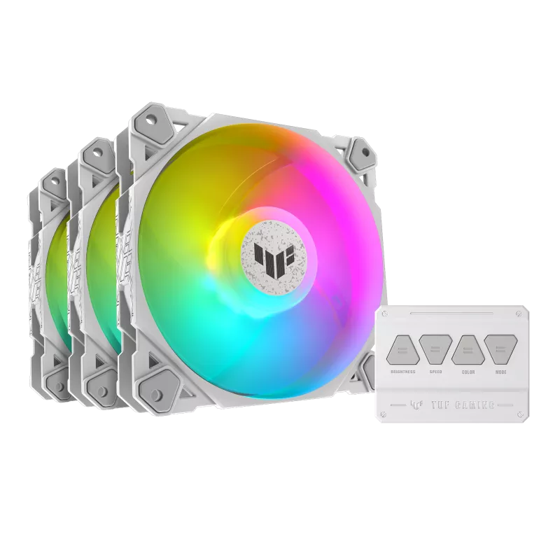 ASUS TUF Gaming TF120 ARGB Case Fan, Aura Sync Compatibility, 12cm 3in1 Fan White ASUS TUF Gaming TF120 ARGB Case Fan, Aura Sync Compatibility, 12cm 3in1 Fan White